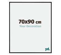 Your Decoration - Marco de fotos 70x90 cm - Negro Mate - Marco de fotos de plástico con cristal de plástico antirreflejo - Marco 70x90 cm - Evry
