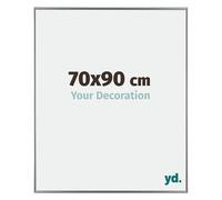 Your Decoration - Marco de fotos 70x90 cm - Plateado Brillante - Marco de fotos de plástico con cristal de plástico antirreflejo - Marco 70x90 cm - Evry