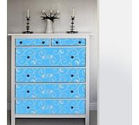 Your Design - Adhesivo decorativo para muebles, diseño azul, 2 x 26 x 180 cm
