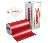 Your Design Oracal rojo metálico Sparkle Premium vinilo adhesivo Craft Castas 12 "X 24" de silueta de Cameo, Cricut cartucho incluido libre 12 "X 24" rollo de papel de transferencia de vvivid claro