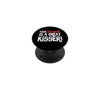 Your Girlfriend is A Great Kisser Funny Gag PopSockets PopGrip Adhesivo