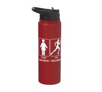 Your Girlfriend vs. My Girlfriend Funny Running Design Stainless Steel Insulated Water Bottle
