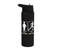 Your Girlfriend vs. My Girlfriend Funny Running Design Stainless Steel Insulated Water Bottle