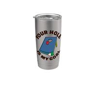 Your hole Is My Goal Cornhole Bags Corn hole Board Cornhole Vaso térmico de acero inoxidable de doble pared