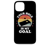 Your Hole Is My Goal Funny Cornhole Player Corn Star Carcasa para iPhone 13