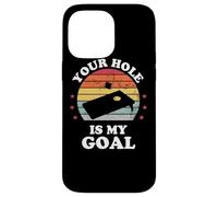 Your Hole Is My Goal Funny Cornhole Player Corn Star Carcasa para iPhone 14 Pro MAX