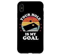 Your Hole Is My Goal Funny Cornhole Player Corn Star Carcasa para iPhone XS MAX