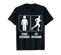 Your Husband vs. My Hubby - Funny Marathon Running Design Camiseta