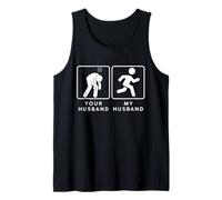 Your Husband vs. My Hubby - Funny Marathon Running Design Camiseta sin Mangas