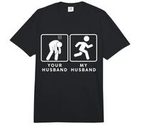 Your Husband vs. My Hubby - Funny Marathon Running Design Comfort Colors Adult Heavyweight T-Shirt