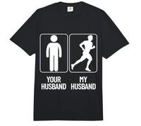Your Husband vs. My Hubby - Funny Marathon Running Design Comfort Colors Adult Heavyweight T-Shirt
