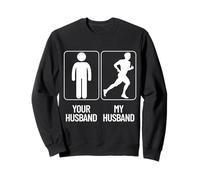Your Husband vs. My Hubby - Funny Marathon Running Design Sudadera