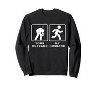 Your Husband vs. My Hubby - Funny Marathon Running Design Sudadera