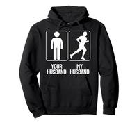 Your Husband vs. My Hubby - Funny Marathon Running Design Sudadera con Capucha