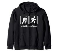 Your Husband vs. My Hubby - Funny Marathon Running Design Sudadera con Capucha