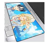 Your Lie in April Alfombrilla Raton Anime Gaming Mouse Pad XXL 900x400x3 mm,Impermeable con 3mm Base de Goma Antideslizante,Special-Textured Superficie para Ordenador, PC y Laptop, A
