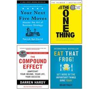Your Next Five Moves, The One Thing, The Compound Effect, Eat That Frog 4 Books Collection Set