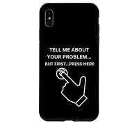 Your Problem Mute Press Here sarcástico Divertido Broma de Oficina Carcasa para iPhone XS MAX