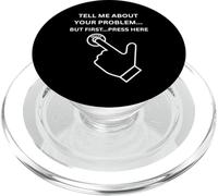 Your Problem Mute Press Here sarcástico Divertido Broma de Oficina PopSockets PopGrip para MagSafe