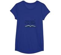 Your Story Is Not Over - Cita inspiradora para Amantes de los Libros Camiseta, Niñas, Azul Real, Grande