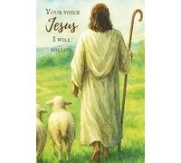 Your Voice Jesus I Will Follow: Blank lined journal for Christian women, 6x9, 120 pages, Hardcover