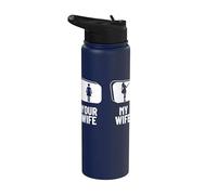 Your Wife My Wife Bajo Marido Divertido Bajista Stainless Steel Insulated Water Bottle
