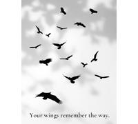 Your Wings Remember the Way - Softly Studio Aesthetic Notebook (7.44x9.69, 120 Pages, Lined): A calming writing notebook for mindfulness, peace, and gentle inspiration.