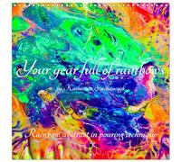 Your year full of rainbows by Katharina Stachanczyk (Wall Calendar 2026 12" x 24" / 30 x 60 cm (abierto)) CALVENDO 12 Month Wall Calendar: Colorful Abstract painting in porting technique (CALVENDO Art