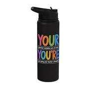 YOUR YOU'RE Funny English Grammar Teacher Humor Stainless Steel Insulated Water Bottle