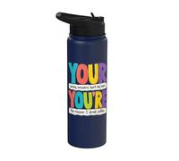YOUR YOU'RE Funny Grammar English Teacher Humor Stainless Steel Insulated Water Bottle