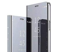 Youran Funda para iPhone XR, Carcasa para iPhone XR Funda con Tapa Inteligente para Smartphones con Soporte Función Tarjeta Funda para teléfono móvil para Apple iPhone XR (Plata)