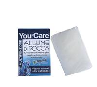 YourCare Cajita de alumbre de roca original, 100 g - Desodorante multiusos para hombre y mujer natural para axilas, desodorante Fresh con acción purificante, absorbe humedad e irritaciones afeitado.