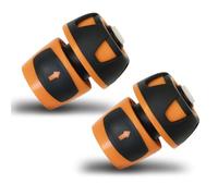 YourCasa 2 conectores de manguera de acoplamiento - 3/4 pulgadas (19 mm) con Aquastop - Juego de 2 acopladores de manguera para manguera de jardín Conector Acoplamiento Rápido Manguera Adaptador