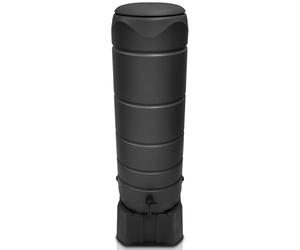 YourCasa Barril de lluvia CircleTower, 110 l, con pie, tapa y grifo, barril de lluvia de plástico, resistente a las heladas, depósito de agua de lluvia, depósito de agua de lluvia, para jardín