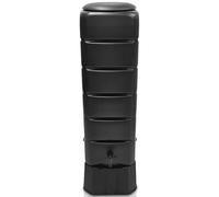 YourCasa Barril de lluvia [Torre] 120 L con pie, tapa y grifo, barril de lluvia de plástico, resistente a las heladas de plástico, depósito de agua de lluvia, depósito de agua de lluvia, para jardín,