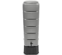 YourCasa Barril de lluvia [Torre] 120 L con pie, tapa y grifo, barril de lluvia de plástico, resistente a las heladas, depósito de agua de lluvia, depósito de agua de lluvia, para jardín, colector de