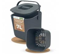 YourCasa Cubo de Basura Cocina 7L para la Basura orgánica Diaria en la Cocina - para lavavajillas - Resistente a los olores Cubo Basura organica Cubo Basura organica pequeño Cubo organico (Antracita)