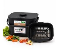 YourCasa Cubo de basura orgánico para cocina, 5 L, para residuos orgánicos cotidianos, apto para lavavajillas, a prueba de olores, con colador y mango ergonómico