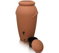 YourCasa Deposito Agua Lluvia de 210 litros [diseño de ánfora] Barril de Lluvia Resistente a Las heladas de plástico - Bidon Agua de Lluvia con Grifo - depositos de Agua de Lluvia (Terracota)