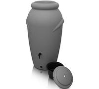 YourCasa Deposito Agua Lluvia de 210 litros [diseño de ánfora] Barril de Lluvia Resistente a Las heladas de plástico - Bidon Agua de Lluvia con Grifo - depositos de Agua de Lluvia (Gris)