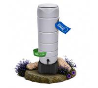 YourCasa Depósito de Agua de Lluvia 110L con Grifo y Base CircleTower- Tanque para Jardín Resistente a UV, Antihielo y Todo Clima - Diseño Moderno para Terraza y Balcón - Fabricado en Europa