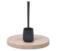 YourCasa Escobilla WC de Silicona con Soporte - Escobillero Baño, Antracita | Escobilla higiénica para inodoro: cerdas de silicona, cabezal reemplazable, plástico ABS, sin arañazos, de pie