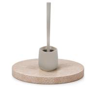 YourCasa Escobilla WC de Silicona con Soporte - Escobillero Baño, Crema | Escobilla higiénica para inodoro: cerdas de silicona, cabezal reemplazable, plástico ABS, sin arañazos, de pie