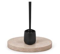 YourCasa Escobilla WC de Silicona con Soporte - Escobillero Baño, Nero | Escobilla higiénica para inodoro: cerdas de silicona, cabezal reemplazable, plástico ABS, sin arañazos, de pie