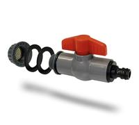 YourCasa Grifo para depósito de lluvia con filtro, grifo de 3/4 pulgadas compatible con acoplamiento rápido común, grifo con función de cierre para barriles de lluvia y depósito de agua, paso de