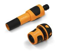 YourCasa Pulverizador de jardín con adaptador de manguera de 3/4 pulgadas, jeringa premium para manguera de jardín, boquilla con accesorio para el jardín, alcachofa de mano, pulverizador de limpieza