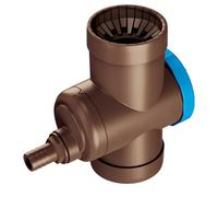 YourCasa Recogida de lluvia [Downpipe] - Tapón para rebosadero, grifo de corte y filtro metálico - Conexión tubo de desagüe DN100 y depósito marrón