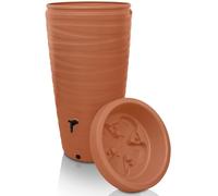 YourCasa - Recuperador de Agua de Lluvia (240 L) Con Grifo - Depósito de Plástico Con Diseño de Onda