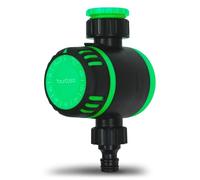 YourCasa Reloj de riego mecánico con filtro [120 min], temporizador con acoplamiento de manguera, grifo de jardín, temporizador automático (verde)