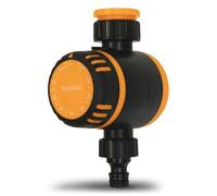 YourCasa Reloj mecánico con filtro [120 min] y temporizador para riego, grifo de jardín, temporizador automático de agua (naranja)